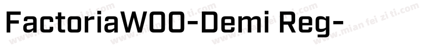 FactoriaW00-Demi Reg字体转换
